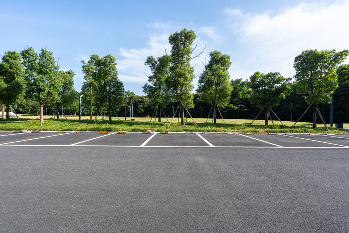 parking lot in city