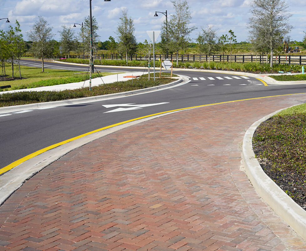 Newfield Parkway, Port St Lucie, fresh paving round-about
