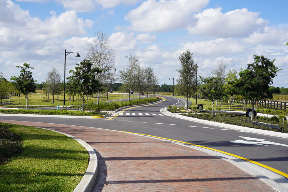 Newfield Parkway, Port St Lucie, fresh paving round-about