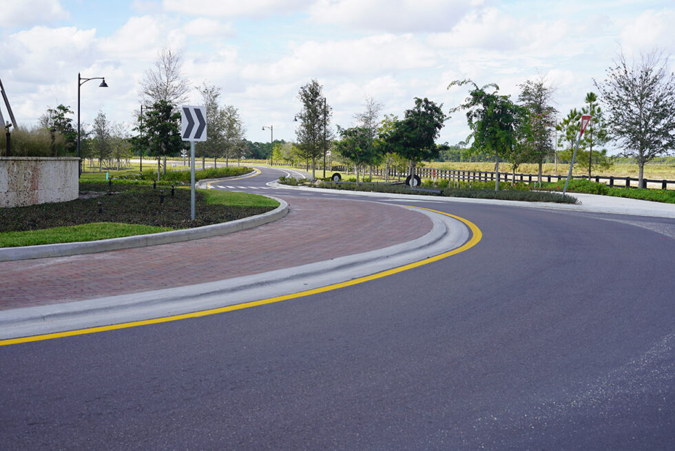 Newfield Parkway, Port St Lucie, fresh paving round-about