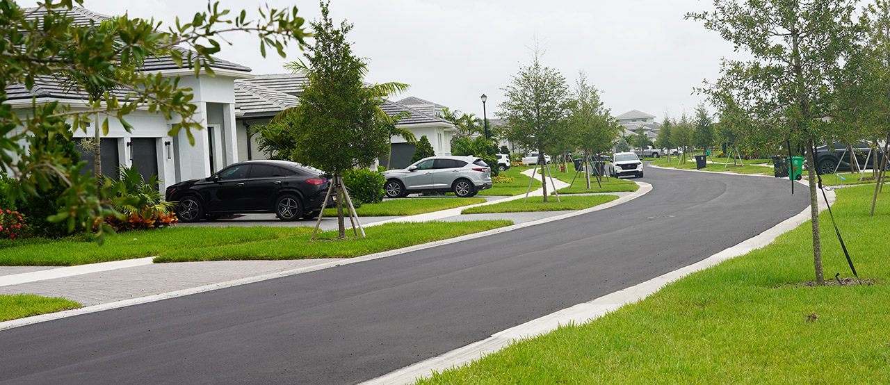 Asphalt paving in HOA community
